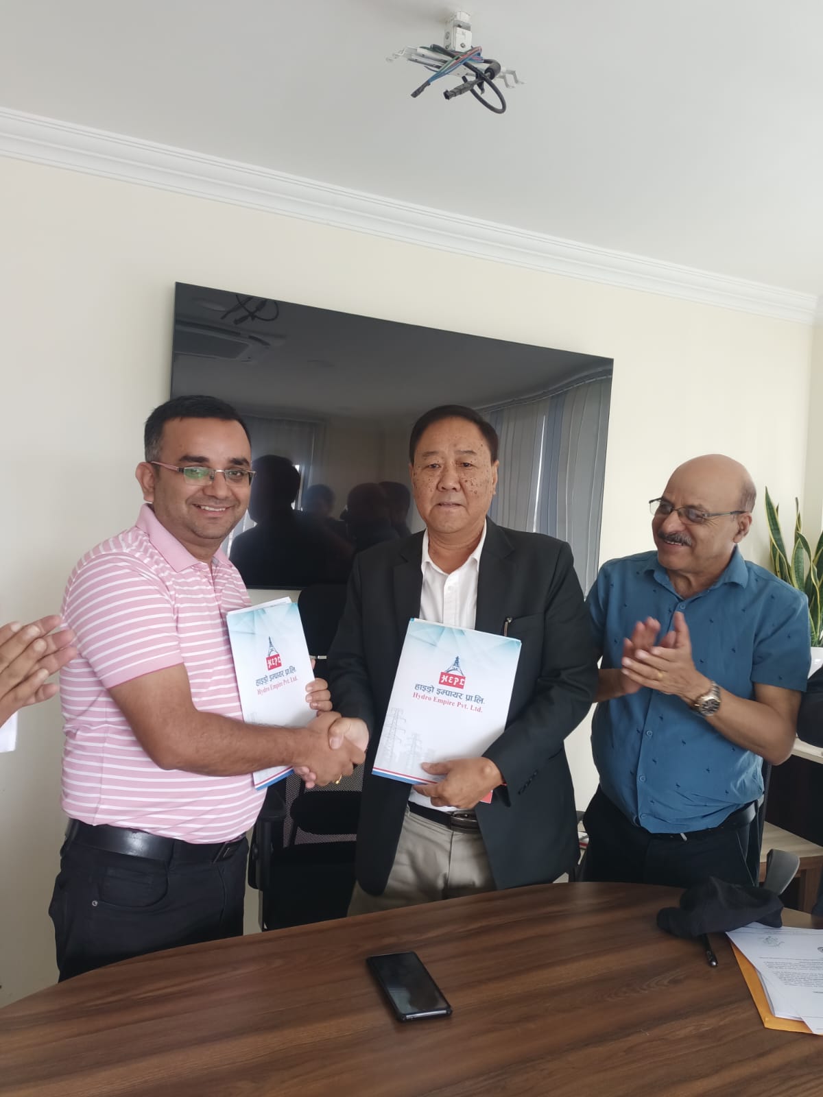 HM Contract Signing Ceromony Between Hydro Empire Pvt.Ltd.
And Machhapuchhare Mental Mechanical Works